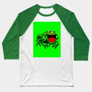 Frog Comic Abstract Whimsical Psychedelic Print Baseball T-Shirt